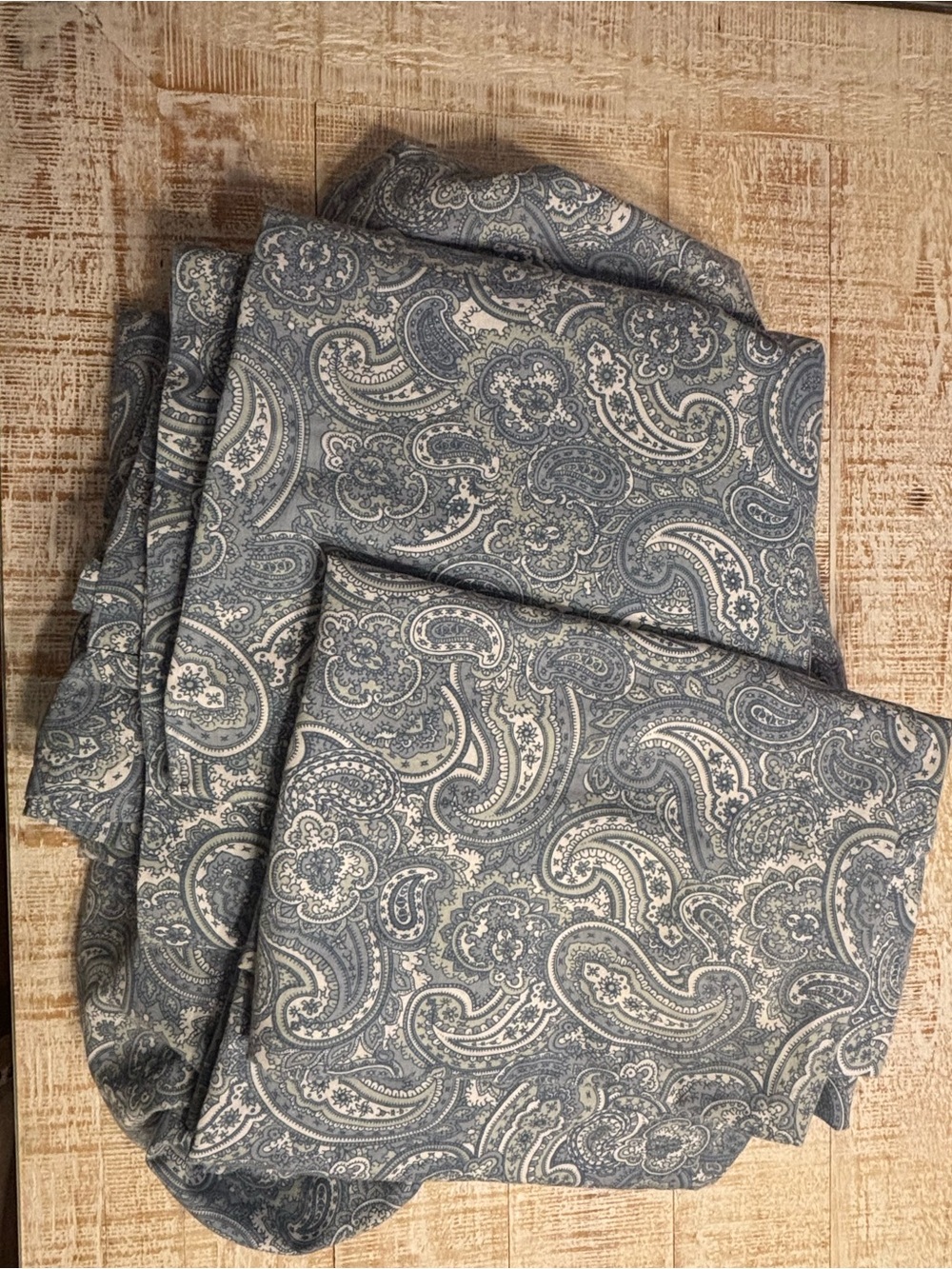4 Piece Cotton sheet set in blue pattern